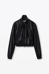 Alexander Wang black black shrunken zip-up jacket