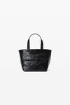 Alexander Wang black punch 裂纹漆皮小号托特包