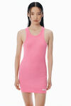 Alexander Wang lotus pink 粉色工字背心家居迷你连衣裙