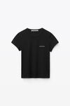 alexander wang 高捻针织紧身 t 恤 black