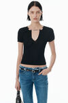 Alexander Wang black schwarzer pullover mit logoschild