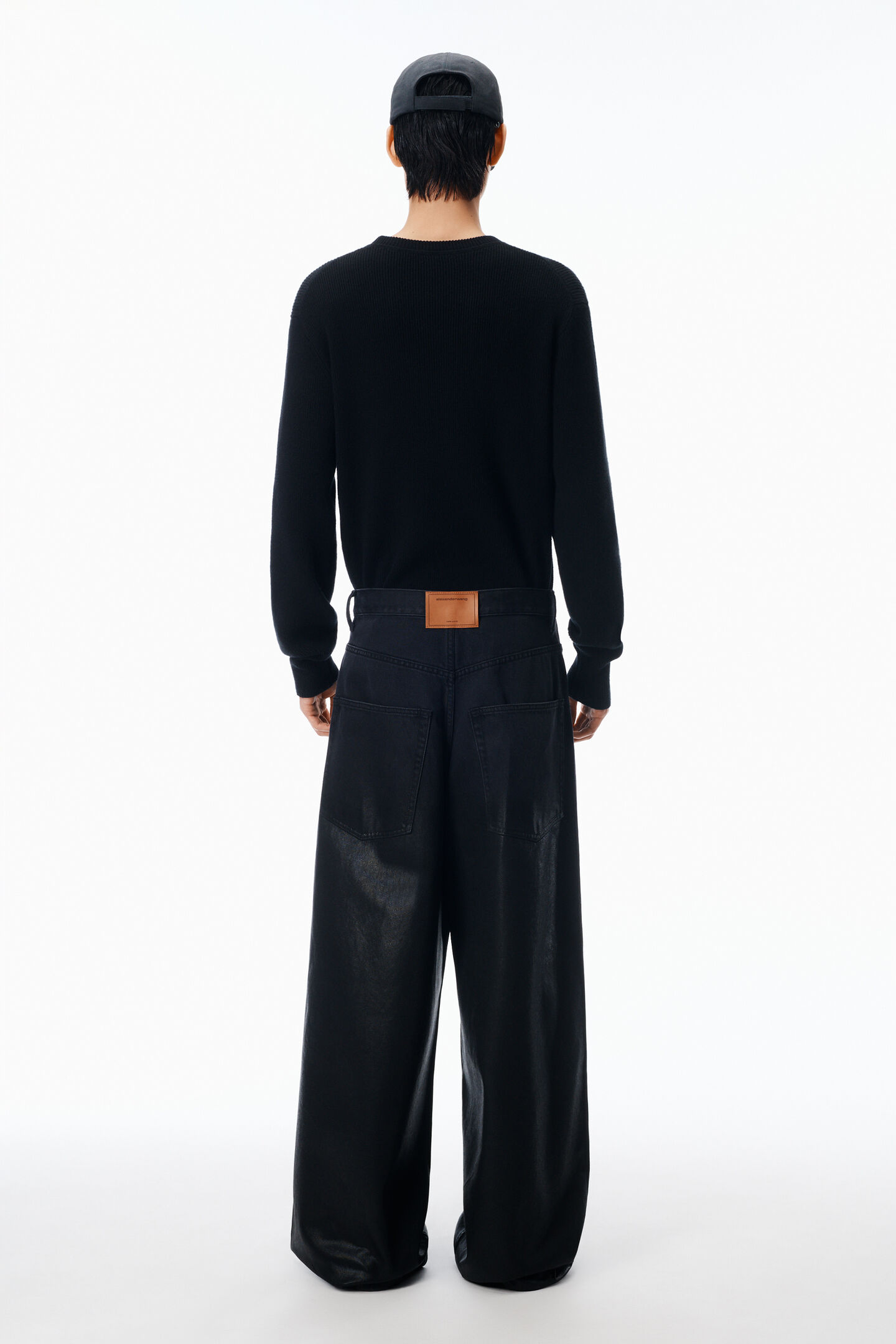 Alexander Wang Wool Crewneck Pullover In Black