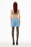 alexander wang classic boxer in light compact cotton blue/white