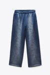 Alexander Wang washed navy sweatpant hotfix terry mid-rise