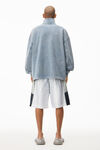 alexander wang half zip sweatshirt in japanese jersey motor grey