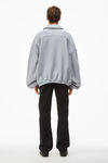 alexander wang ny puff graphic sweatshirt in terry dirty sky blue