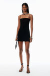 Alexander Wang black black logo slip dress