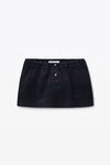 Alexander Wang black overdyed stripe ブラック ストライプ デコンストラクテッド ミニスカート