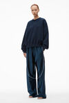 alexander wang puff logo sweatshirt in glitter terry nine iron