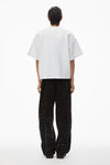 Alexander Wang white puffed logo oversize tee in cotton
