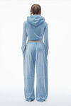 Alexander Wang washed light blue trackpants in crushed velour