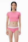 Alexander Wang lotus pink 粉色棉质短款婴儿 t 恤