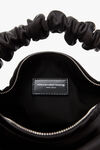 alexander wang scrunchie 缎面迷你手袋 black