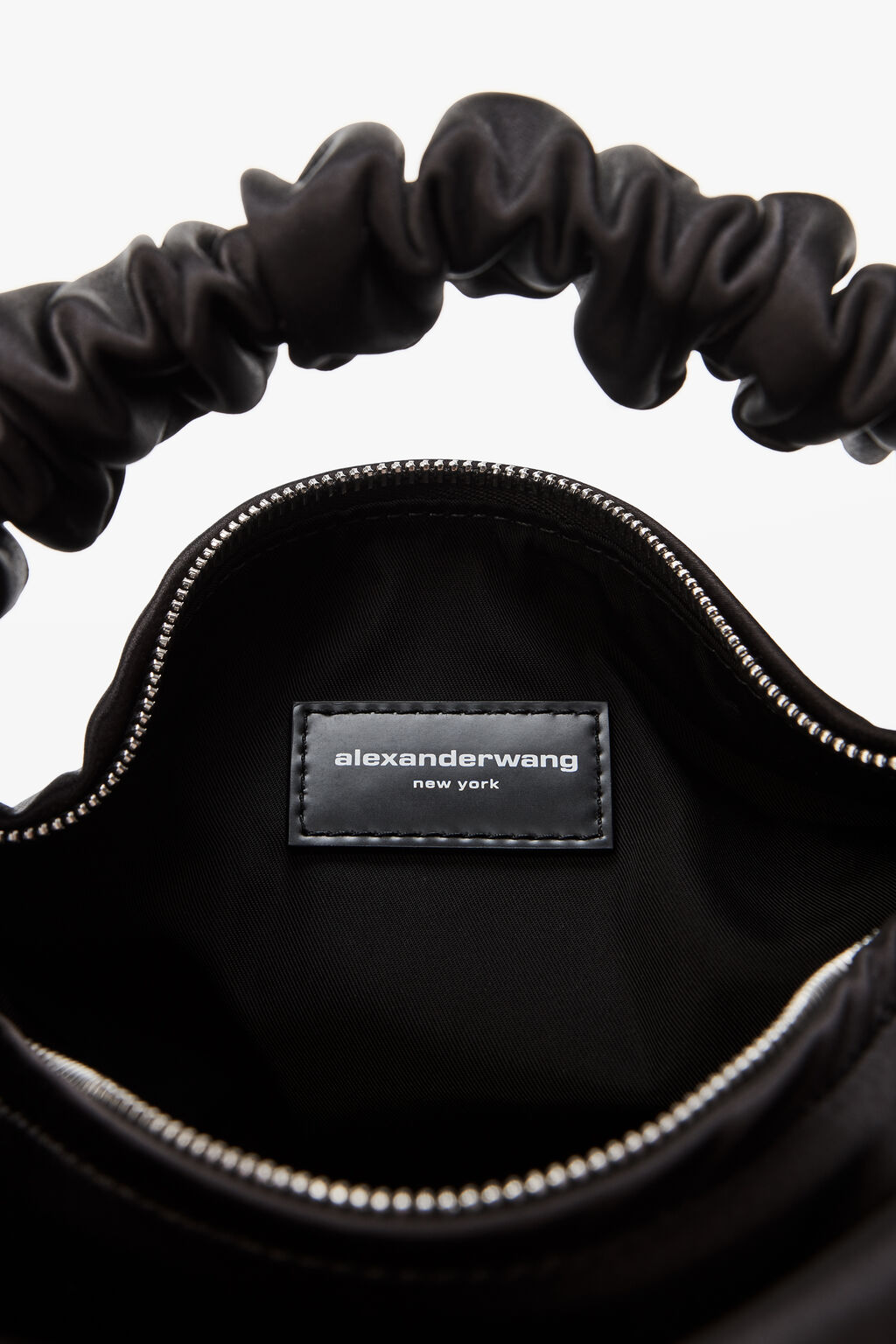 alexanderwang アレキサンダーワング SCRUNCHIE サテン ミニバッグ BLACK alexanderwang® アレキサンダーワング  JP