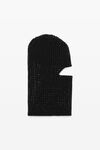 alexander wang 水晶烫钻罗纹针织巴拉克拉法帽 black