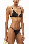 alexander wang diamante logo bikini top in jersey black