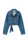 Alexander Wang deep blue giacca a portafoglio in denim di cotone rigenerato