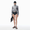 Alexander Wang alloy graue shrunken-kapuzenjacke