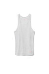 alexander wang racerback tank in ribbed cotton heather grey