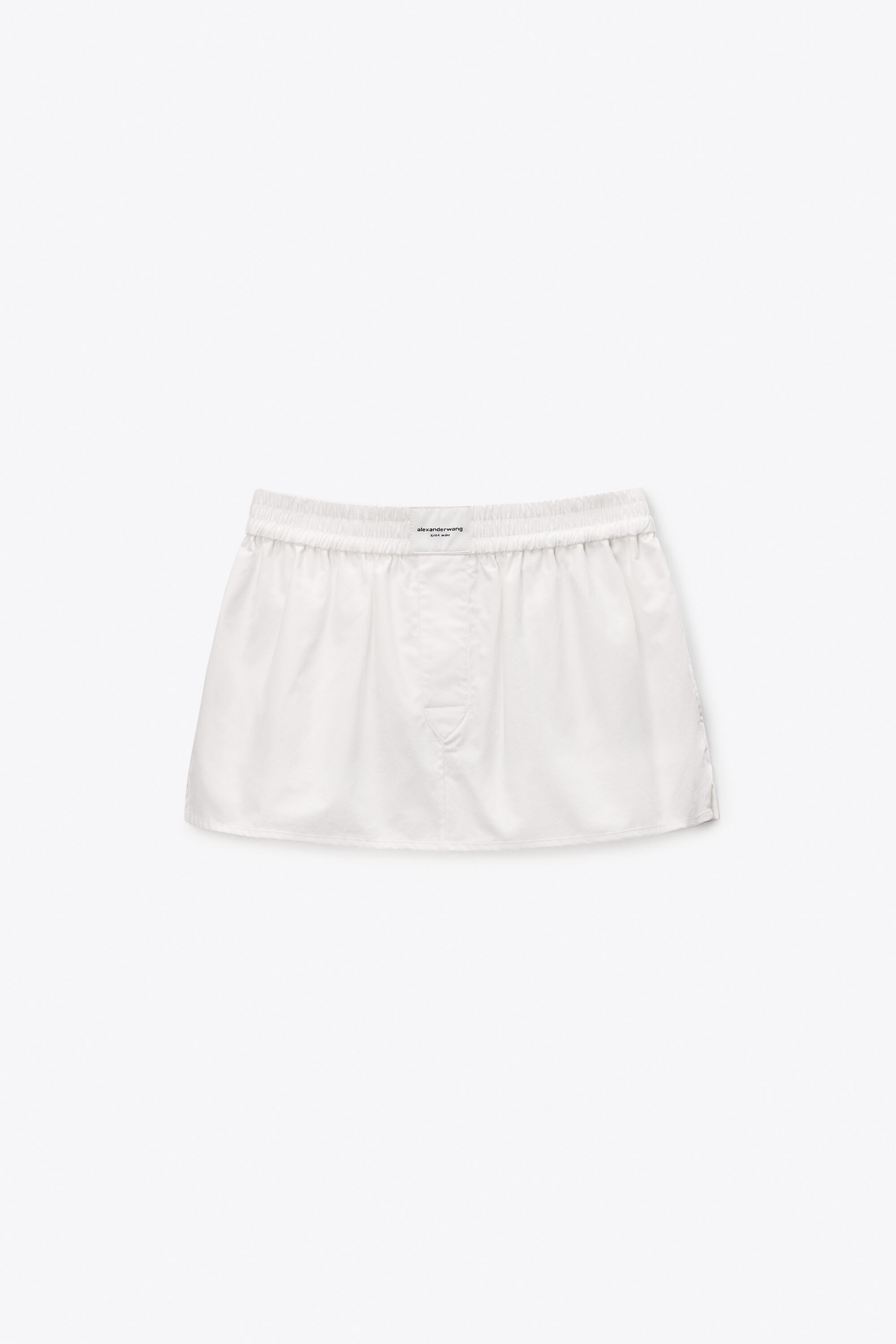 MID-RISE MINI BOXER SKORT in WHITE | alexanderwang®