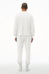 alexander wang unisex long sleeve in cotton waffle thermal  heather grey