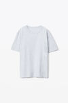Alexander Wang light heather grey 徽标装饰棉质平纹针织布短袖 t 恤
