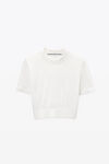 Alexander Wang soft white white clear bead hotfix crewneck tee