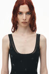 Sheer Stretch Tank Dress with Engineered Trapped Gems