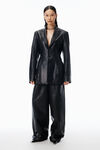 Alexander Wang black tailored leather blazer in leather