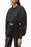 alexander wang oversize pullover in wool cashmere charcoal