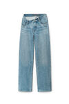 alexander wang 不对称休闲牛仔裤 vintage light indigo