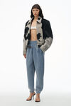 alexander wang 毛圈布发泡彩胶徽标运动裤 soft bluestone