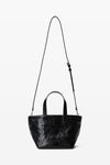 Alexander Wang black punch 裂纹漆皮小号托特包