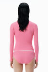 Alexander Wang lotus pink pink long-sleeve scoop neck tee