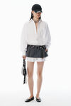 Alexander Wang white/dark grey grey & white pre-styled shirtdress