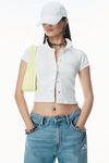 Alexander Wang white polo 开衫