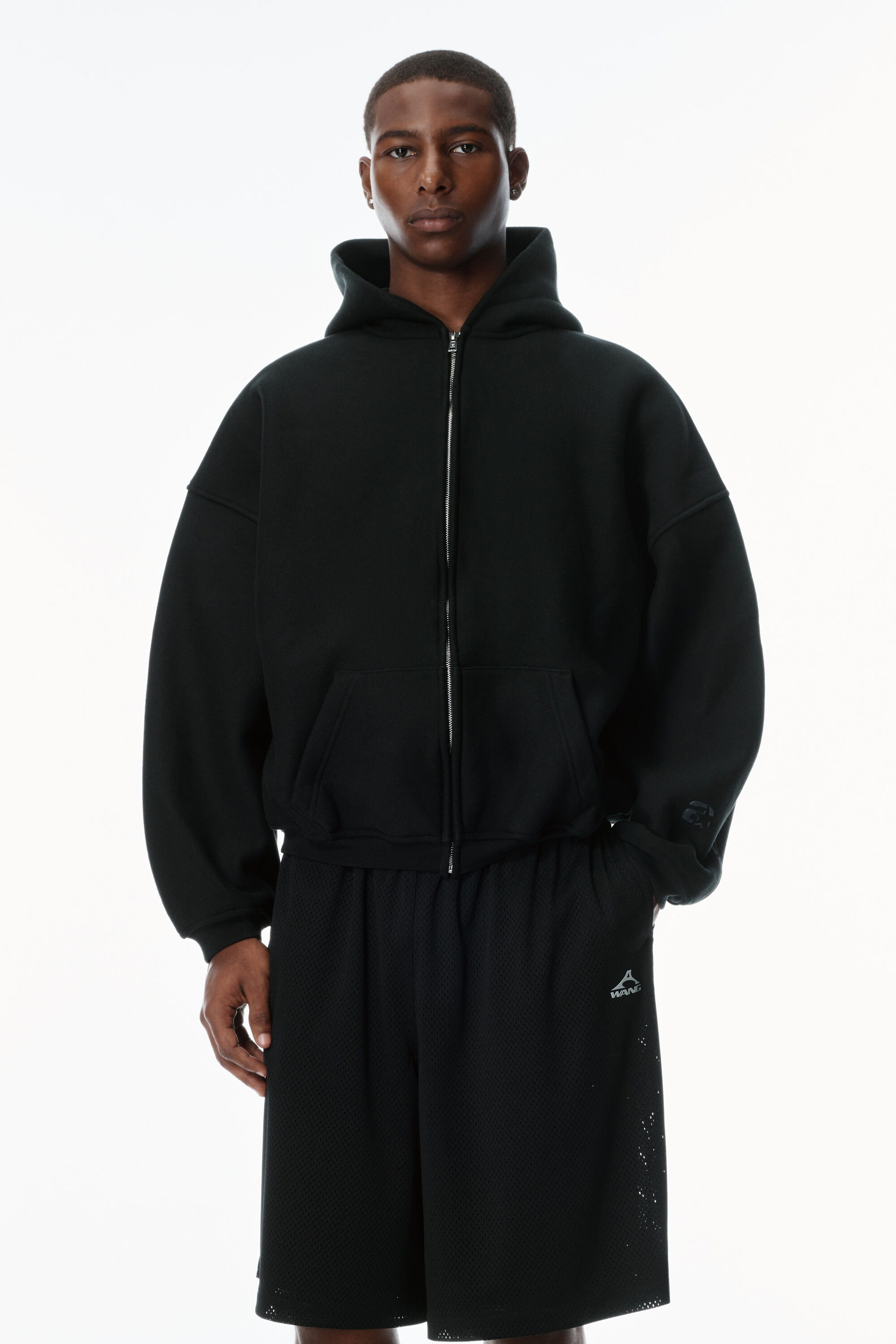 トップス ALEXANDER WANG OVERSIZED HOODIE Black Oversize Logo Hoodie by Alexander Wang on Sale