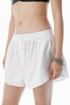 Alexander Wang white white boxer shorts with clear bead hotfix