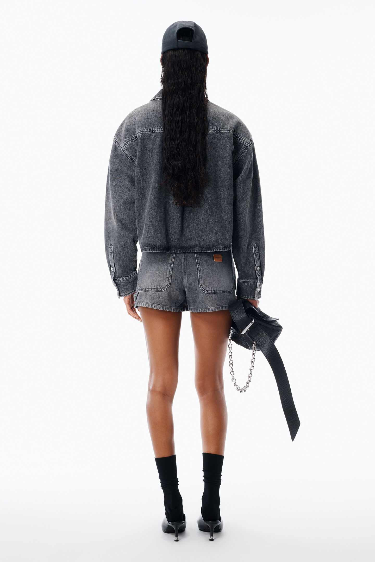 Alexander Wang Carpenter Mini Skort In Gray