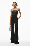 alexander wang wide leg pant in wool tailoring black