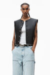 alexander wang double front carpenter pant in denim  pebble bleach