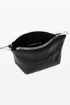 Alexander Wang black coin purse in crackle patent leather