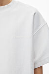 Alexander Wang white puffed logo oversize tee in cotton
