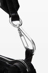 Alexander Wang black punch tech shoulder bag in crackle patent leather