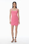Alexander Wang lotus pink rosa trägerkleid in waffelstrick
