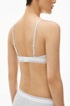 Alexander Wang heather grey bralette in ribbed jersey