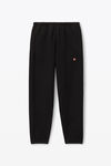 alexander wang 红苹果徽标泰迪摇粒绒运动裤 black