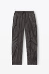 alexander wang articulated track pant in crisp nylon charcoal