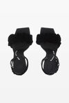 alexander wang julie scrunchie sandal in velvet black