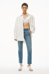 alexander wang 罗纹平纹布紧身胸衣 white